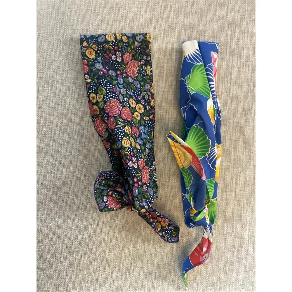 Vintage Head Hair Neck Scarf Floral Retro Mod Daisy 1960s Floral Shell